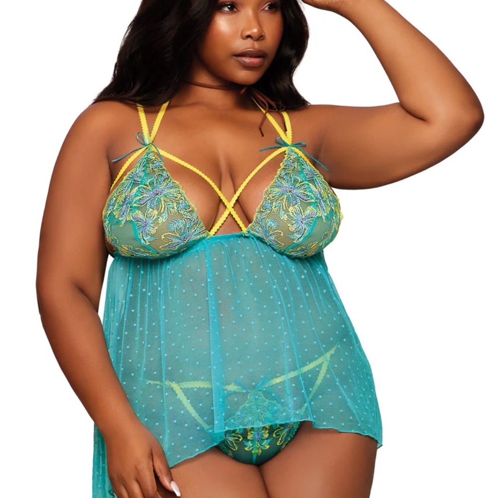 Dreamgirl Spring Sweetie Babydoll 1X